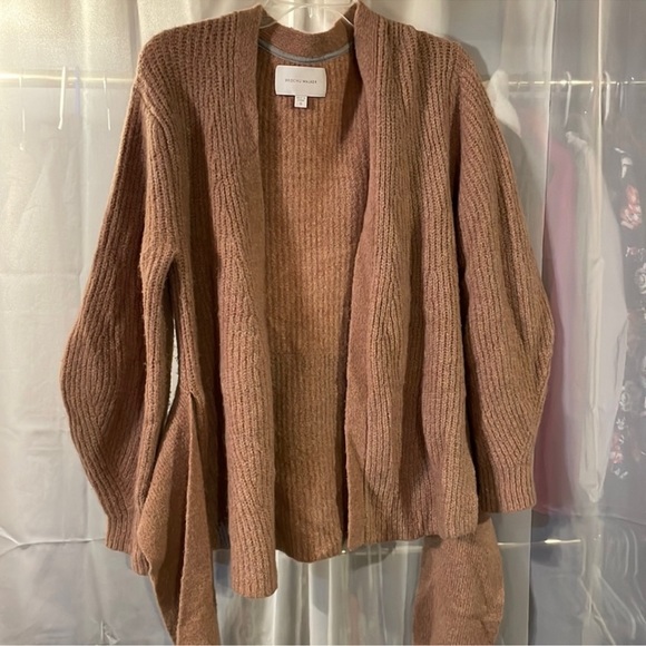 EUC Brochu Walker Amber Clay Hansen Belted Wool Blend Dolman Sleeves Cardigan - Picture 5 of 8